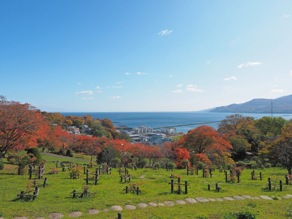 手宮公園・手宮緑化植物園からの紅葉の眺め