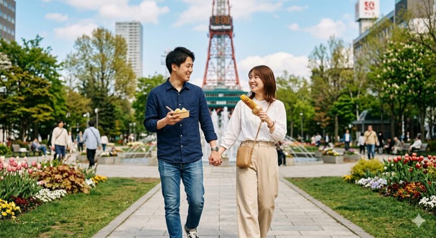 今年も札幌の春がスタート！とうきびワゴンから始める大通公園散策アイキャッチ画像