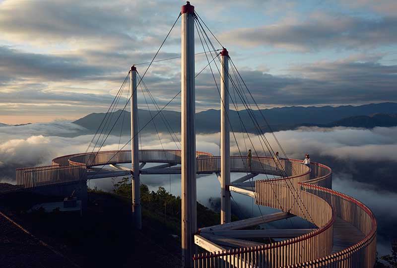 雲海テラスの展望スポット