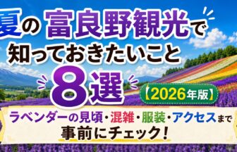 夏の富良野観光で知っておきたいこと8選【2026年版】ラベンダーの見頃・混雑・服装・アクセスまで事前にチェック！