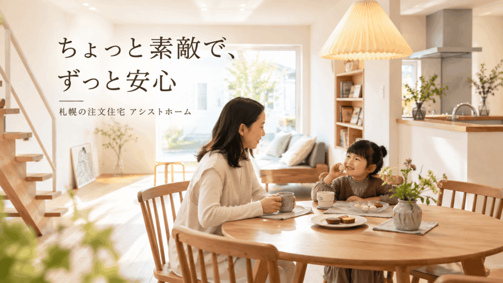 札幌の注文住宅ならアシストホーム。「ちょっと素敵で、ずっと安心」を叶える4つの家づくり